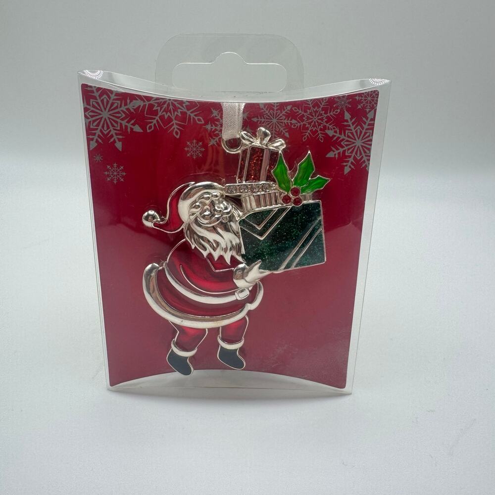Holiday Home  Christmas Ornament Santa with Gifts